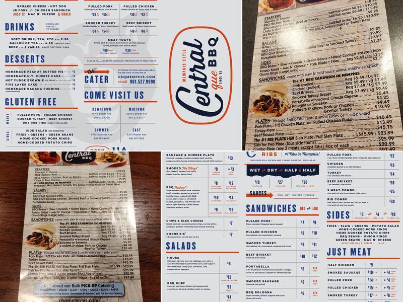 Central BBQ - Summer Menu