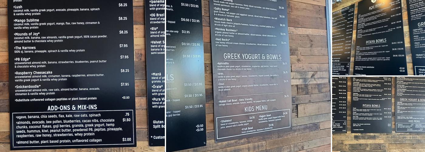 Protein Foundry Menu