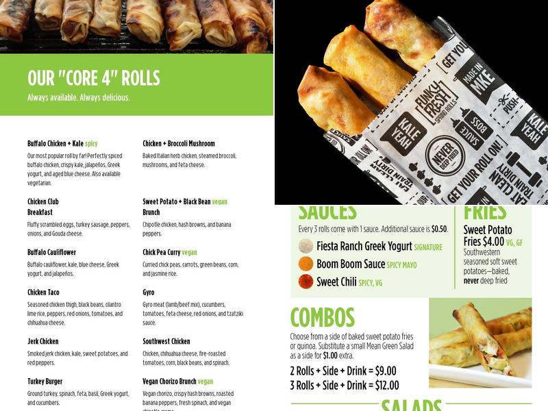 Funky Fresh Spring Rolls Menu