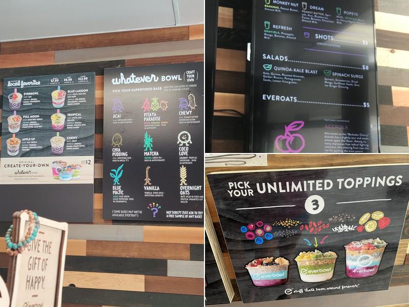 Everbowl - Oceanside Menu