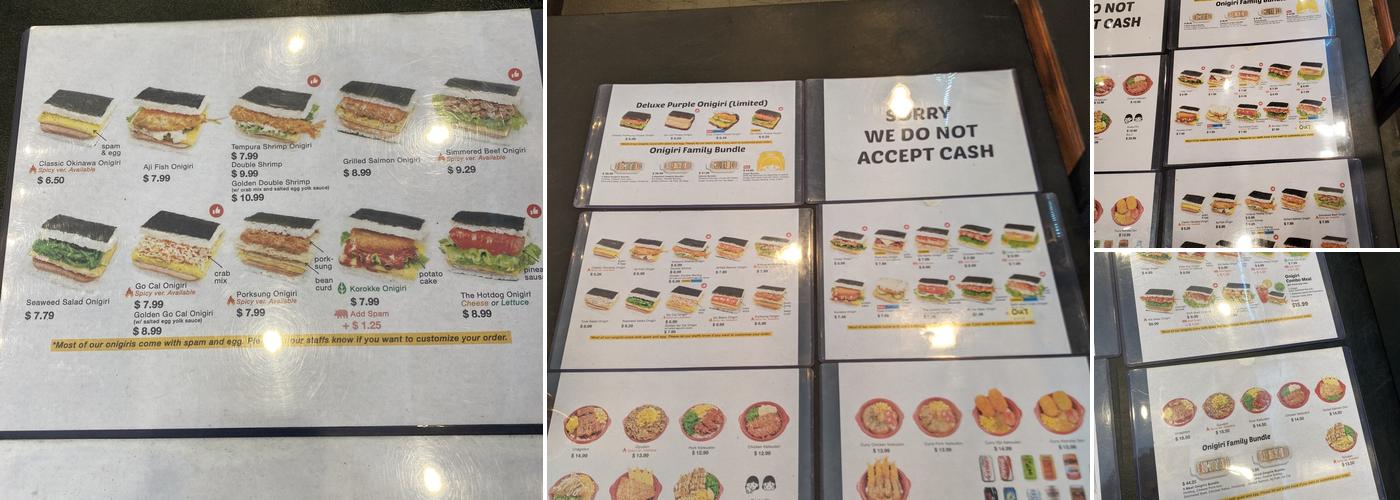 Riceful Menu
