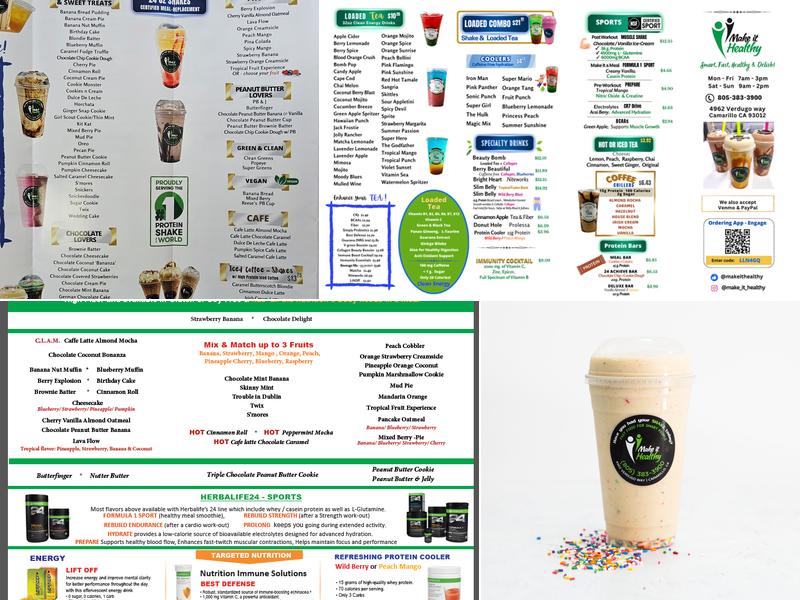 Make It Healthy Menu