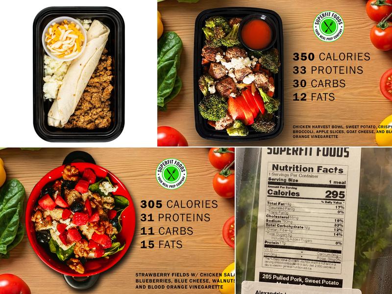 Superfit Foods Menu