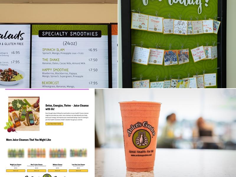 Arden's Garden Stone Mountain Menu