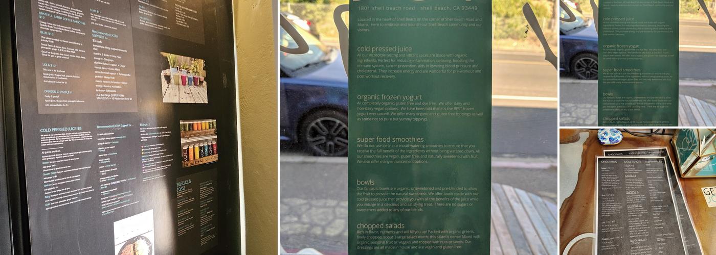 JOY Menu