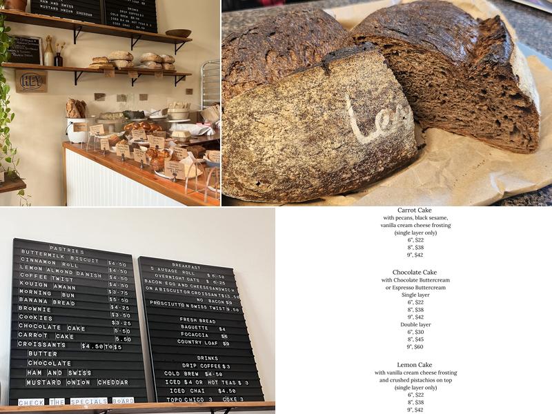 Levee Baking Co. Menu