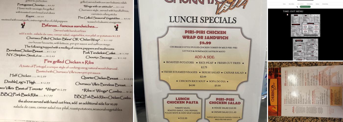 Churrasco Villa Menu