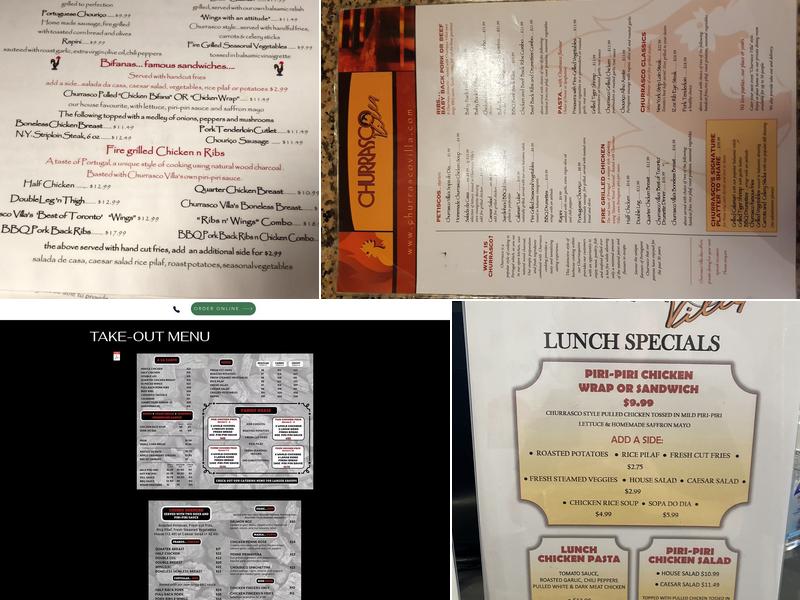 Churrasco Villa Menu