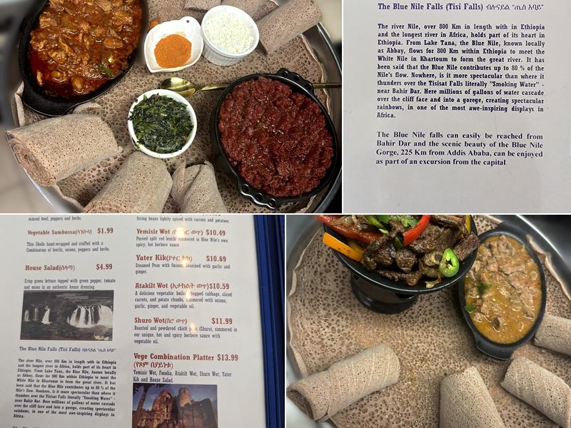 Blue Nile Ethiopian Menu