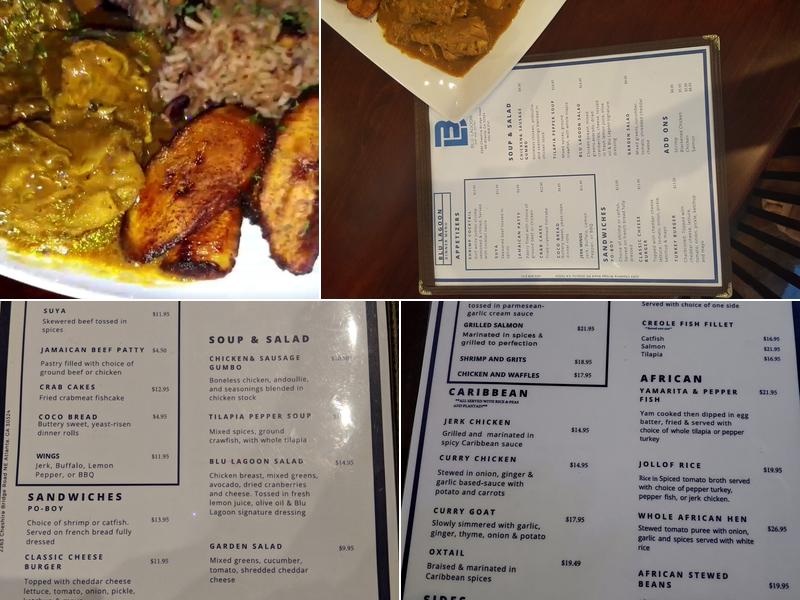 Blu Lagoon Bar and Bistro Menu