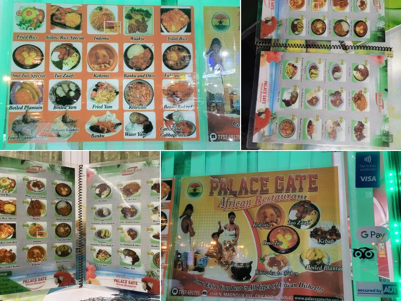 Palace Gate Restaurant Menu