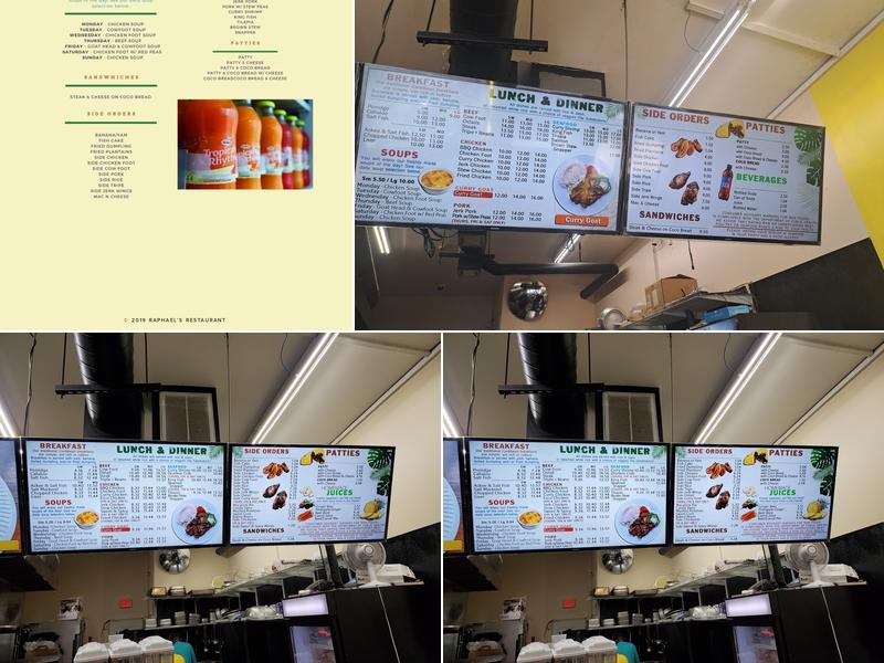 Raphael's Restaurant Menu