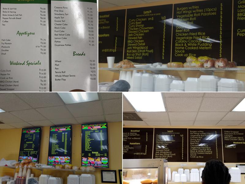 International Roti House Menu