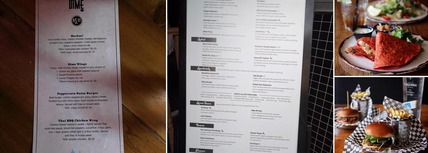 The Dime on Queen Menu