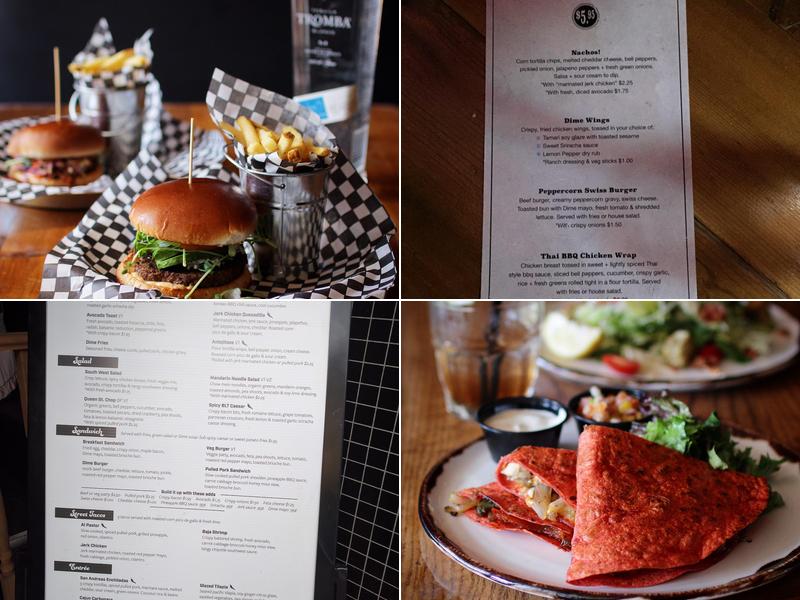 The Dime on Queen Menu