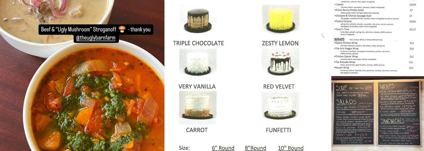 Opera Bakery Cafe Menu