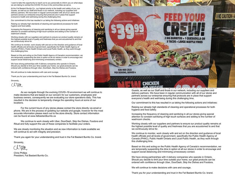 Fat Bastard Burrito Co. Menu