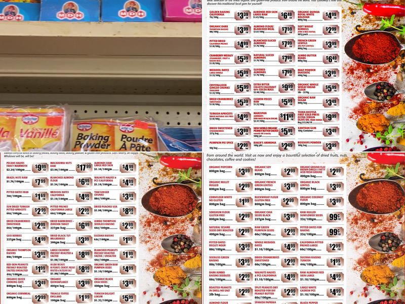 Goodway's Specialty Foods. Menu