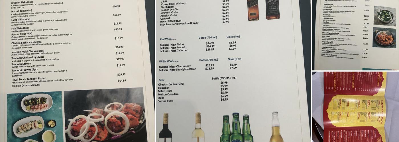 Bombay Touch Promenade Menu