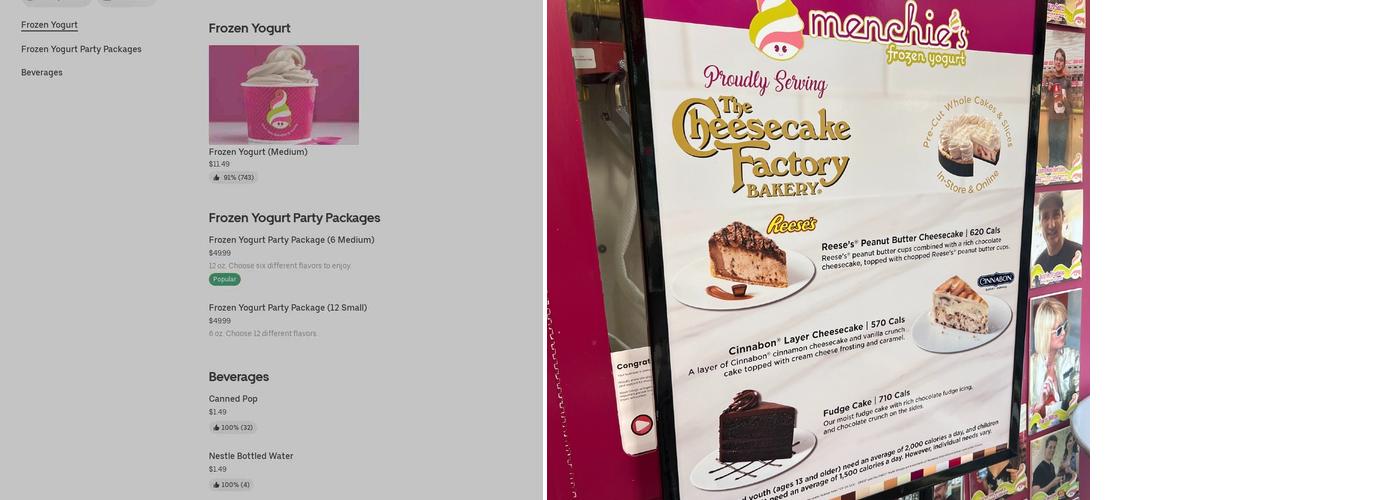 Menchie's Menu