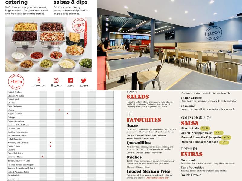 z-teca Mexican Eatery (York Lanes) Menu
