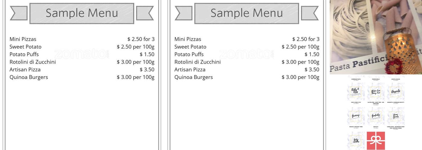 Continental Noodles Pastificio Italiano Menu