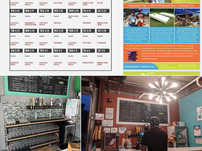 Backyard Tap Menu