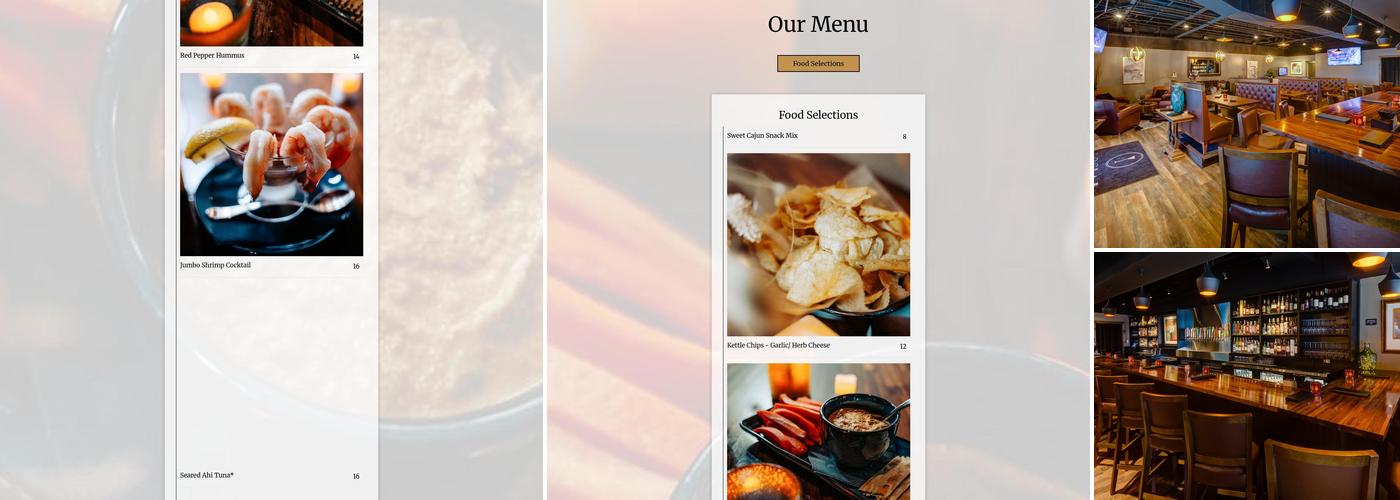 Social Bar & Lounge Menu