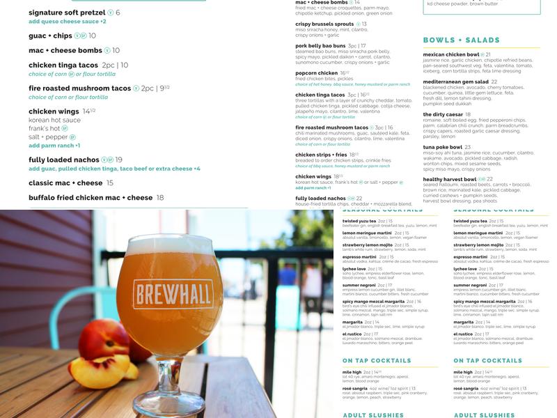 BREWHALL Menu