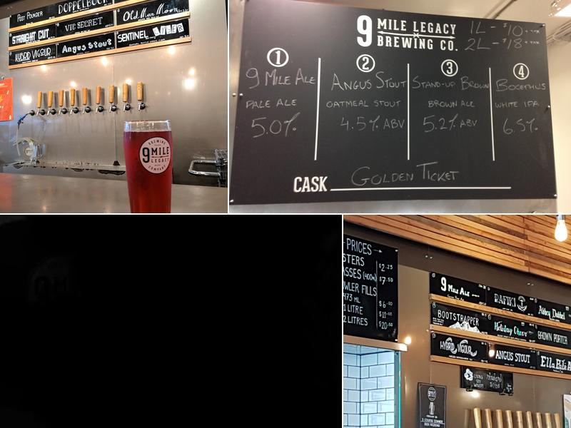 9 Mile Legacy Brewing Menu
