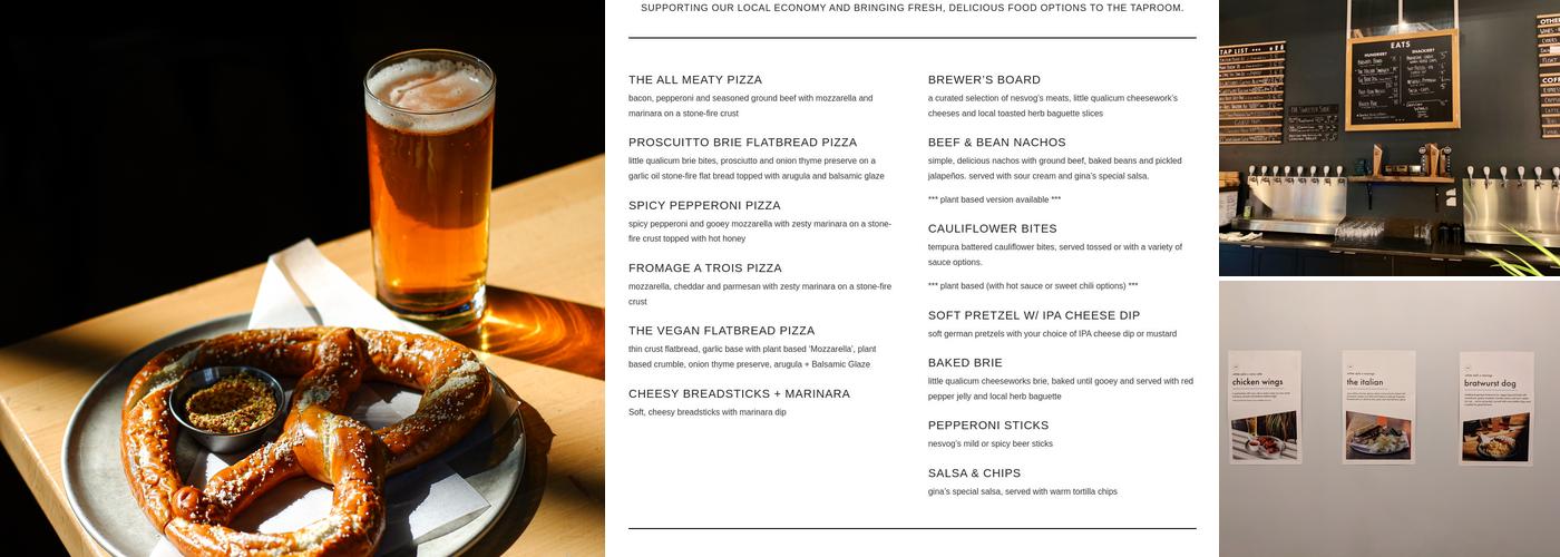 White Sails Brewing Menu