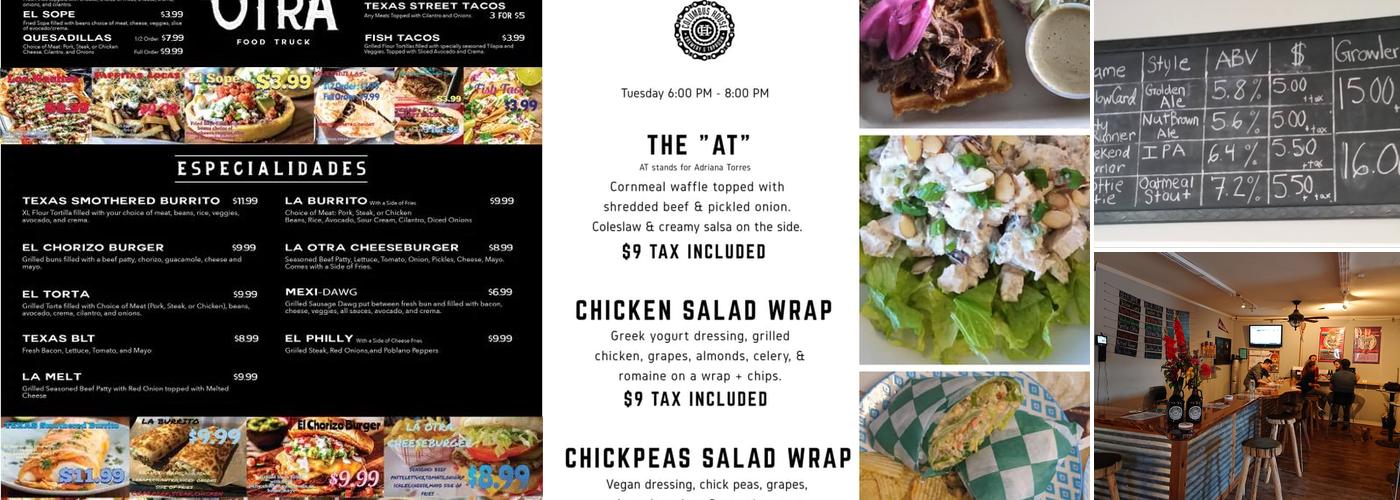 Columbus House Brewery and Tap Room Menu