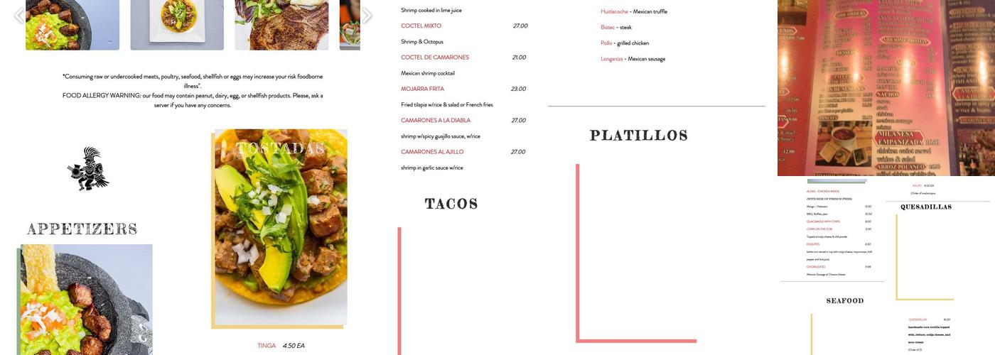 Azteca Menu