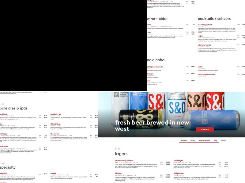 Steel & Oak Brewing Co. Menu