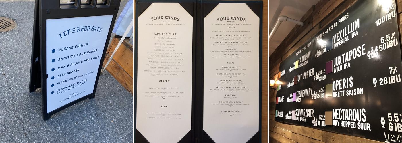 Four Winds Brewing Co. Menu