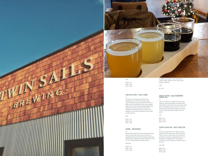 Twin Sails Brewing Menu