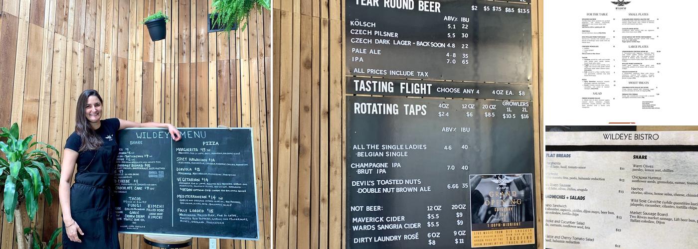 Wildeye Brewing Menu