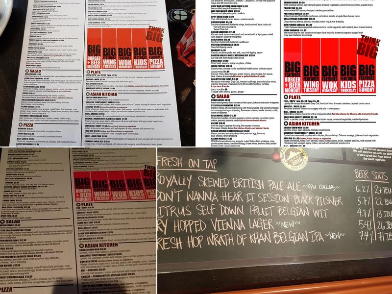 Big Ridge Brewing Co. Menu