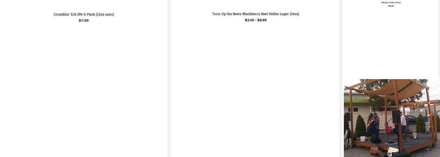 Lost Grove Brewing Menu