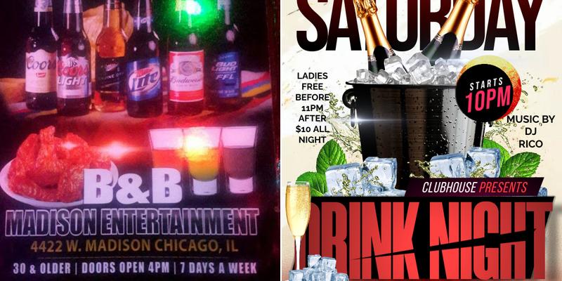 Brick's Night Club Menu