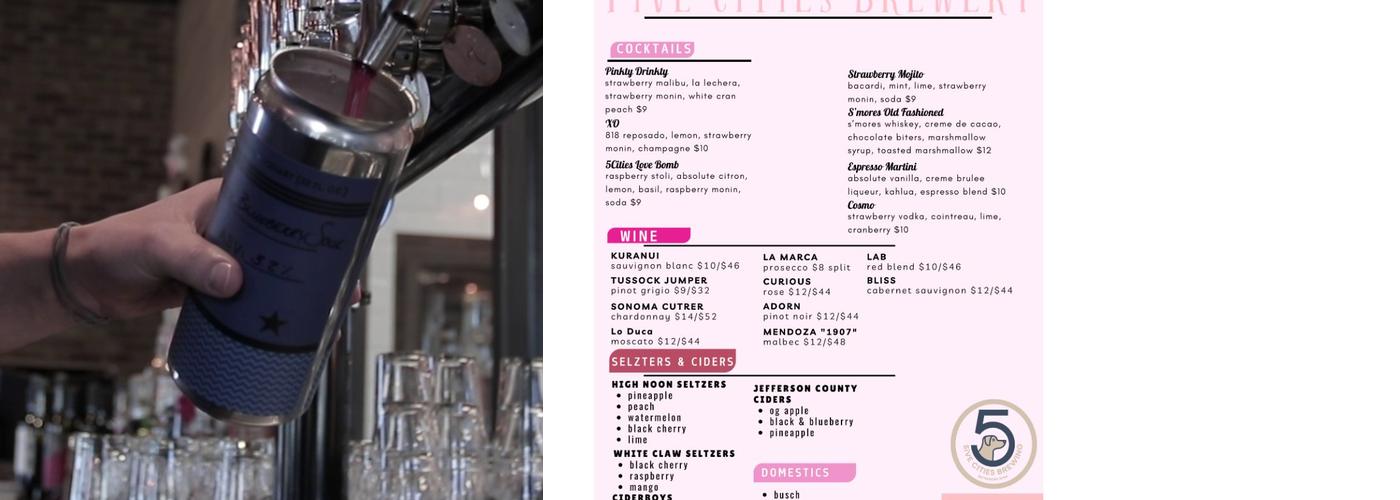 Five Cities Brewing - Taproom Menu