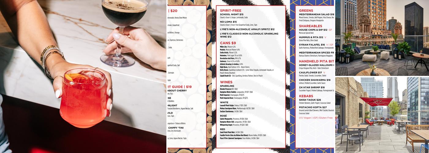 Cerise Rooftop Menu