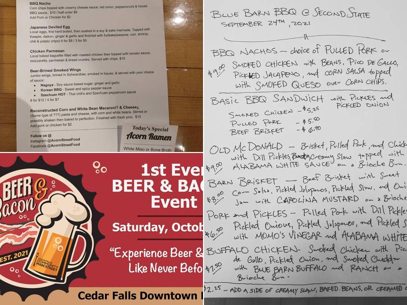 Second State Brewing Co. Menu