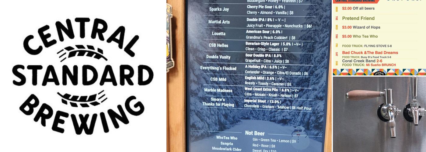 Central Standard Brewing Menu