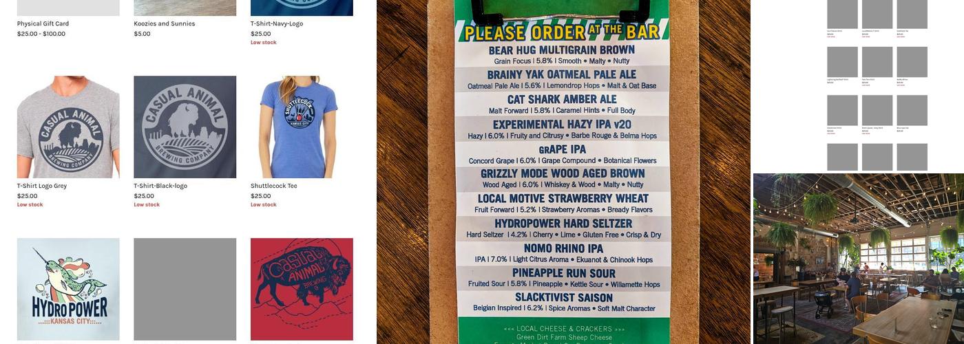 Casual Animal Brewing Co Menu