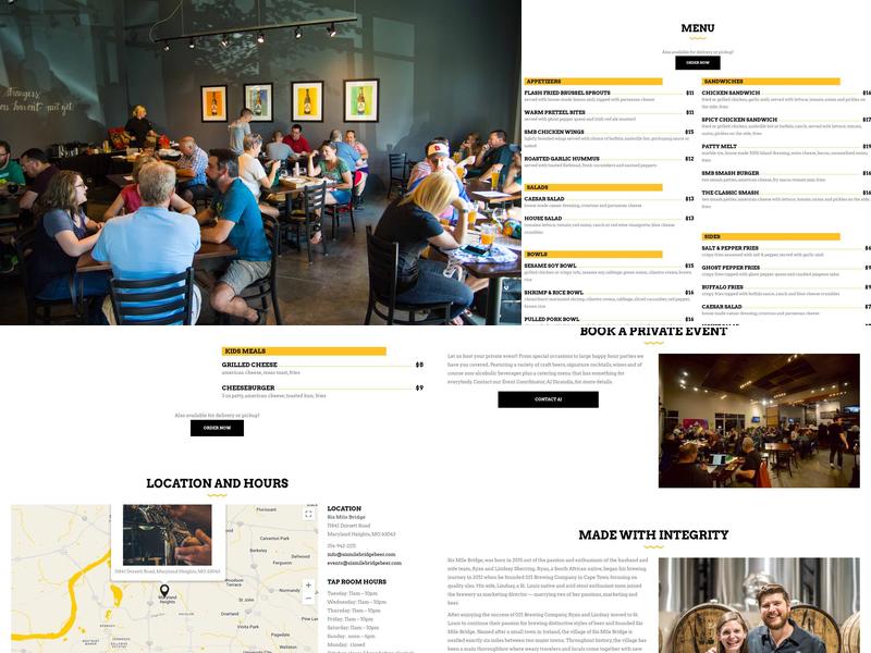 Six Mile Bridge Brewery Menu