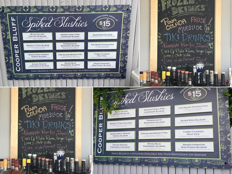 Cooper Bluff - Waterfront Bar Menu