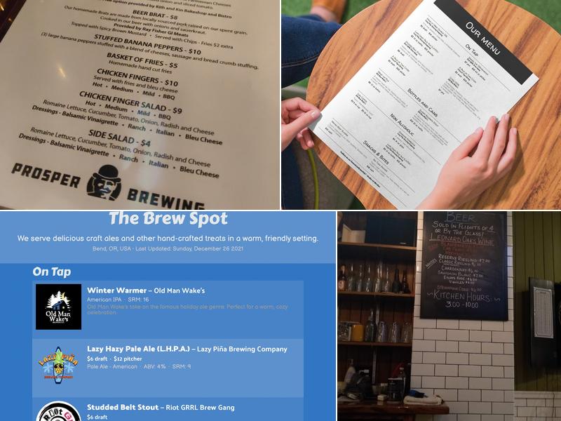 Prosper Brewing Menu