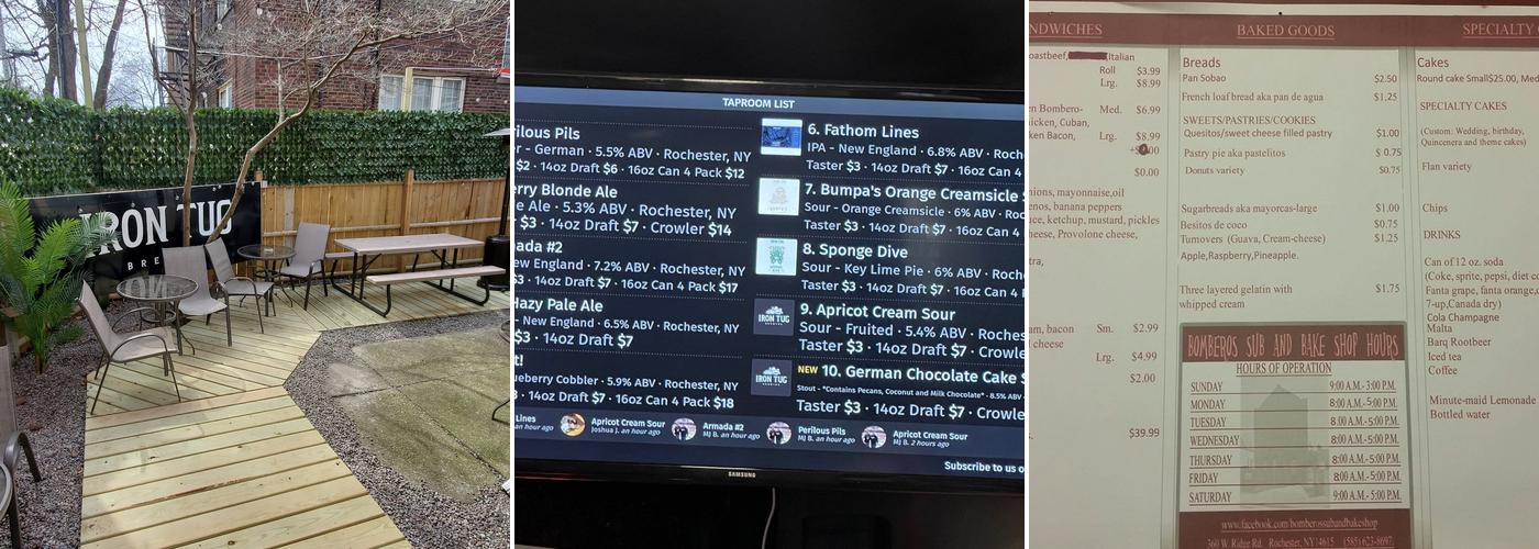 Iron Tug Brewing Menu