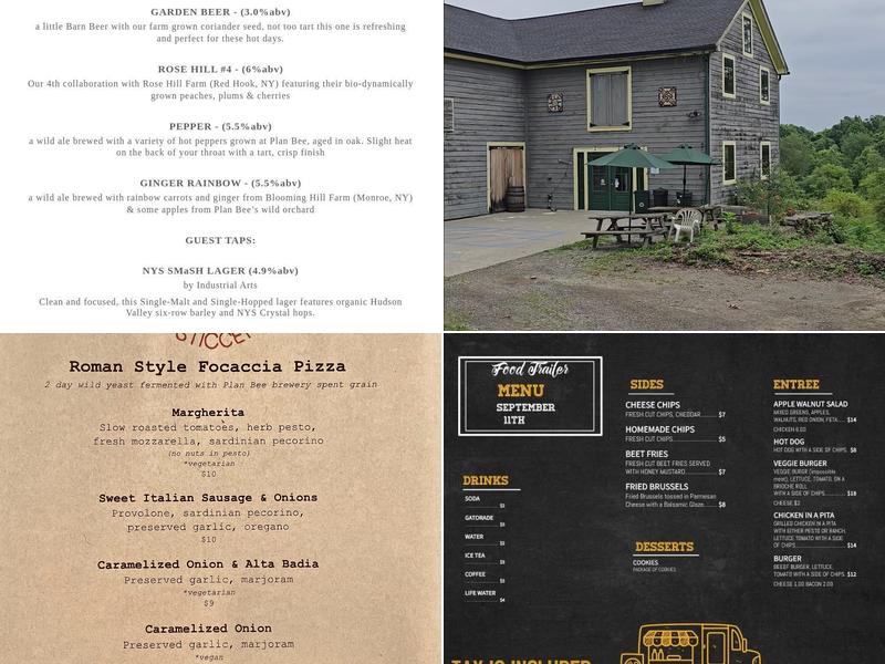 Plan Bee Farm Brewery Menu